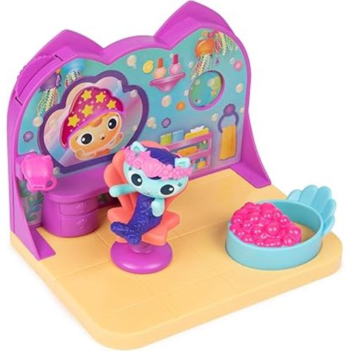 Gabby’s Dollhouse, MerCat’s Spa Room Playset, with MerCat Toy Figure, Surprise Toys and Dollhouse Furniture, Kids Toys for Girls & Boys 3+