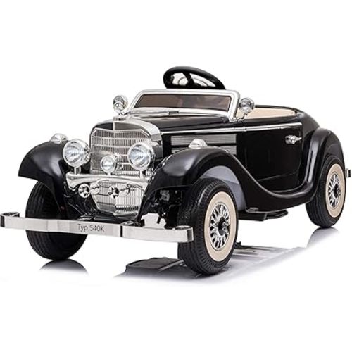 sopbost Kids Ride On Car with Remote Control Compatible with Mercedes Benz 12V 14Ah Power Vehicles Wheels Parent-Child Max Load 220Ibs Ride on Toys Classic Electric Ride-on Car for Boys Girls, Black