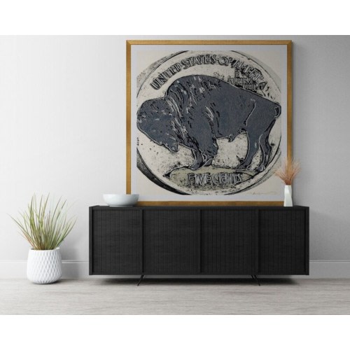 54x54 Buffalo Nickel - Warhol - Pop Art Poster Print (Framed /Unframed and Mat/No Mat)