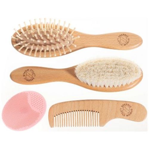 Baby Hair Brush And Comb Set For Newborn – Wooden Baby Brush With Soft Goat Bristle, Cradle Cap Brush For Newborns Infant, Toddlers, Eco-friendly