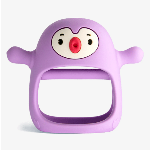 Penguin Buddy Teething Mitten | BPA-Free Food-Grade Silicone Teether for Pain Relief & Oral Development
