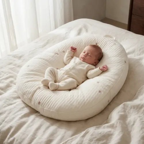 SnuggleNest™ Cozy Cotton Baby Lounger