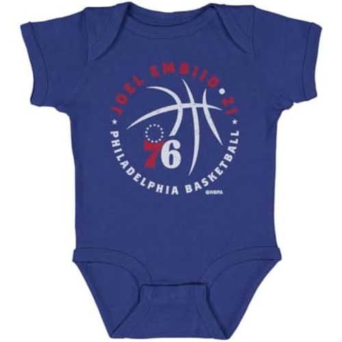 500 LEVEL Joel Embiid Philadelphia 76ers One-Piece Infant Bodysuit - Joel Embiid Philadelphia 76ers Player Ball WHT