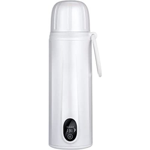 Portable Water Warmer, Milk Warmer for Breastmilk or Formula,14 Ounce Large Capacity, 9000mAh Battery Power - Up to 12h, Water Warmer for Baby Brew Formula,Travel Friendly, On The Go