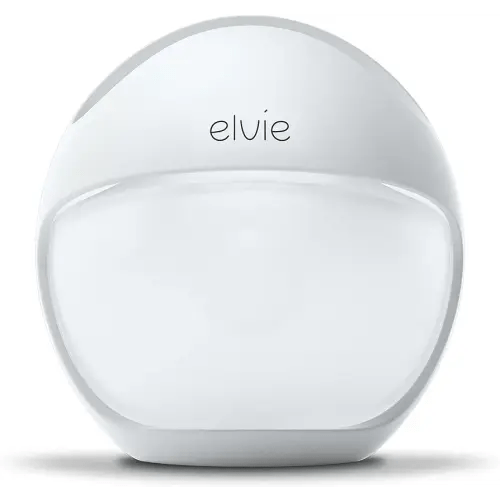Elvie Curve Manual Wearable Breast Pump | Hands-Free, Kick-Proof, Portable Silicone Pump That Can Be Worn in-Bra for Gentle, Natural Milk Expression | Breast Feeding Essentials White