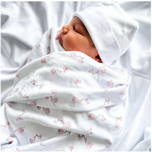 Worth the Wait Printed Swaddle Blanket - Pink