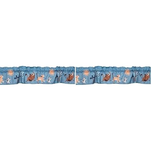 Bedtime Originals Lambs & Ivy Lion King Adventure Window Valance, Blue (Pack of 2)