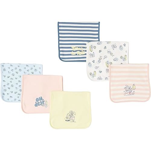 Amazon Essentials Disney | Star Wars | Princess Baby Girls' Burp Cloths, Pack of 6