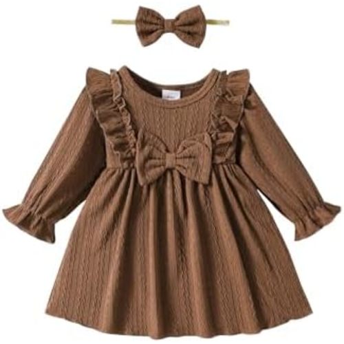 Mioglrie Baby Girl Dress Toddler Girls' Dresses 3 6 9 12 18 24 Months 2t 3t Girls Clothes Fall Winter Outfits