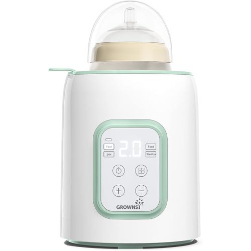 GROWNSY Baby Bottle Warmer, 8-in-1 Fast Baby Milk Warmer with Timer for Breastmilk or Formula, Accurate Temperature Control, 24H Keep, Food Heater&Defrost BPA-Free Bottle Warmer for All Bottles- Green