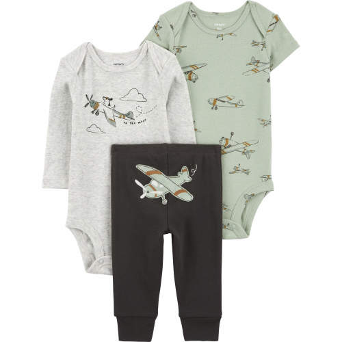 Baby 3-Piece Airplane Little Outfit Set - Style,Multi