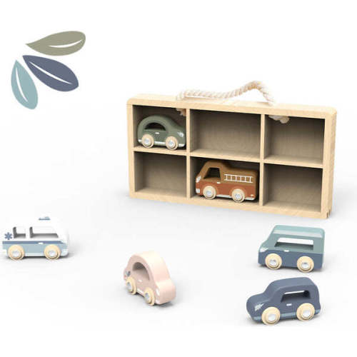 Car Display case w/ 6 vehicles - Speedy Monkey | Maisonette