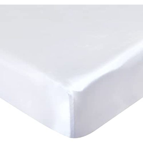 Satin Crib Sheet 2 Pack Crib Sheets for Boys Girls, Soft & Silky Crib Sheets for Baby Hair (52"x28"x8") Fitted Crib Sheet for Standard Crib Mattress, White Crib Sheets