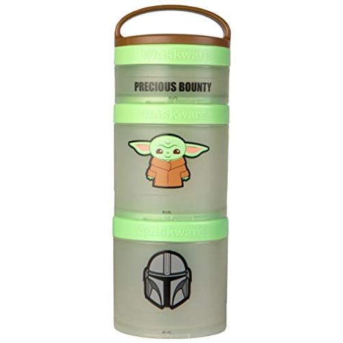 Whiskware Star Wars Snack Containers for Toddlers and Kids, 3 Stackable Snack Cups for School and Travel, The Child