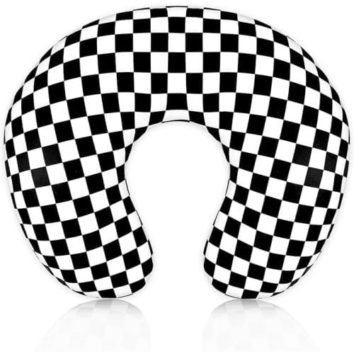 Nursing Pillow for Breast Feedingand Bottle Feeding, Breastfeeding Pillows for Mom with Removable Cover and Breathable Filling, Feeding Pillow for 0-16 Months(Black)