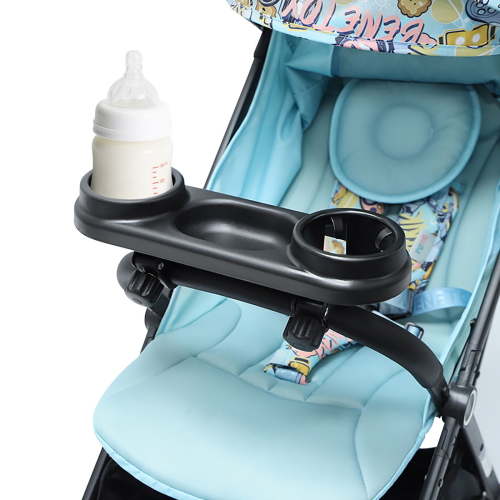 Universal Stroller Snack Tray - 3-in-1 Food & Beverage Holder with Armrest Support, Easy-Clean ABS Plastic, Fits Most Baby Strollers, Includes Phone Mount & Play Surface