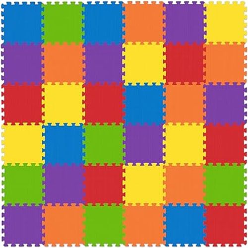 Non-Toxic Play Mat for Kids Toddlers Childrens Infants - Interlocking Foam Puzzle Thickest Baby Mat for Play & Exercise 36 Tiles 12x12in (10mm) - Floor Coverage 36 Sq Ft