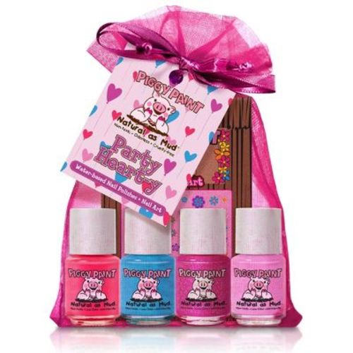 Piggy Paint Nail Polish Set - Party Heart-y - 4pk/0.25 fl oz each + 1 Nail Art : Target