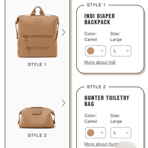 Parent Kit: Diaper Bag + Toiletry Bag, Roll Bag, or Changing Pad