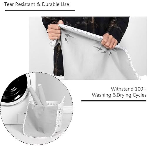 Waterproof Changing Pad Liners 6 Pack, 100% Cotton Reusable Cloth Diaper Liners, Gray