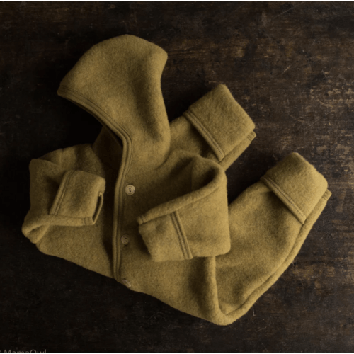Baby Merino Wool Fleece Suit - Saffron Melange