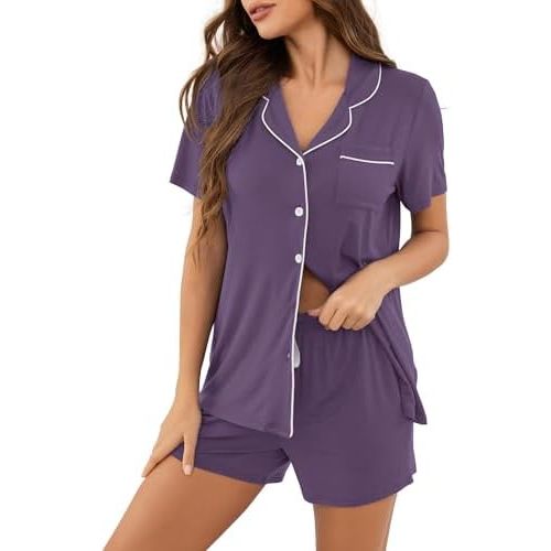 Pajama Sets For Women 2 Piece PJ Sets Short Sleeve Lounge Set Fashion Sleepwear XS-3XL