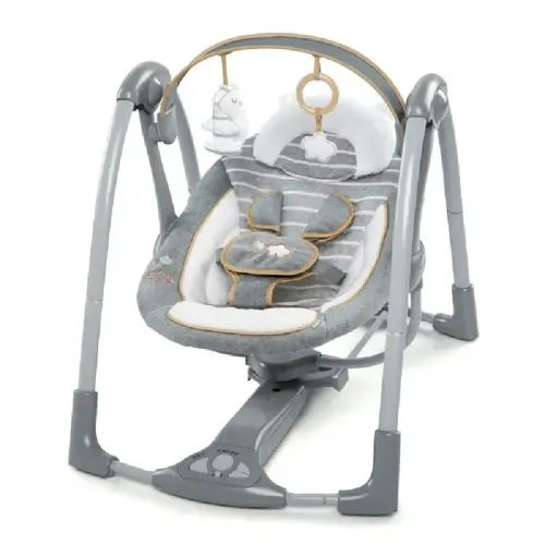 Ingenuity Boutique Collection Swing N Go Portable Swing Bella Teddy | Baby Bunting AU
