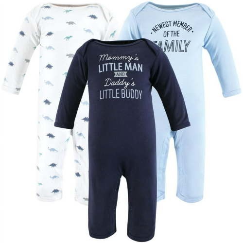 Hudson Baby Newborn Clothes Set: Infant Boys Cotton Coveralls, 0-3 Months, Newest Family Member