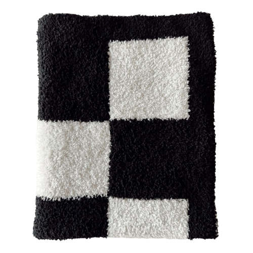 Phufy™ Bliss Checker Mini Blanket, Black