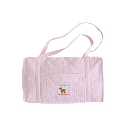 Pink Lab Quilted Duffle Bag
