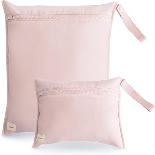 mushie Water Resistant Wet Bags - Set of 2 (Blush)