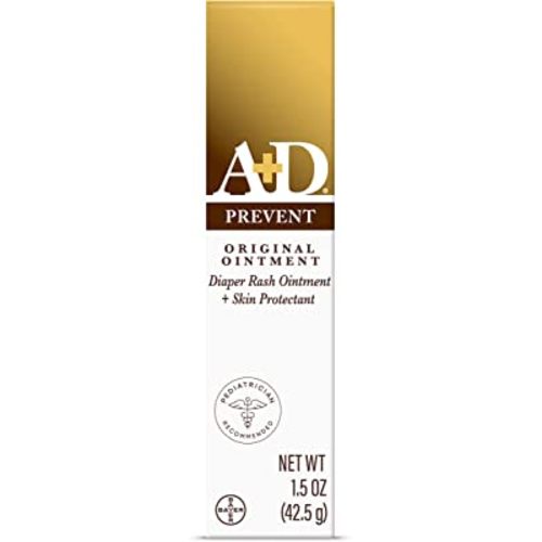 A+D Original Diaper Rash Skin Ointment, Baby Skin Protectant With Lanolin and Petrolatum, Helps Prevent Cracked Skin and Diaper Rash, 1.5 Ounce Tube, Packaging May Vary