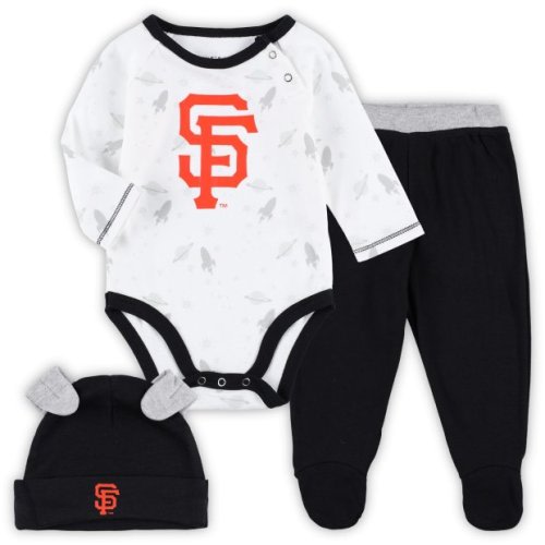 MLB Shop Newborn & Infant San Francisco Giants Black/White Dream Team Bodysuit, Hat & Footed Pants Set