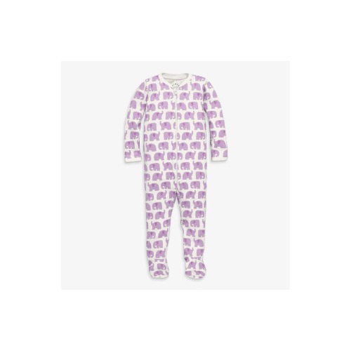 6-9M Baby Organic Animal Friends Zip Footie