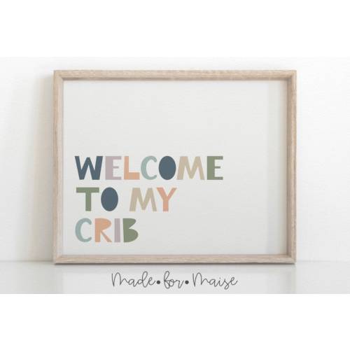 Welcome to My Crib Sign Baby Nursery Print Baby Girl Bedroom - Etsy