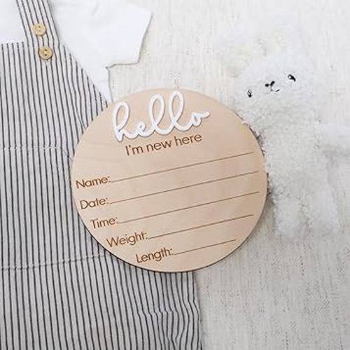 Newborn Baby Hospital Announcement Keepsake (Hello I'm New Here)