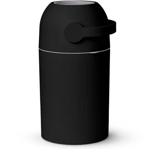 Pure Magic Diaper Pail, Patented Odor-Stop System, Use Any Garbage Bag, One Hand Free Lever, Black