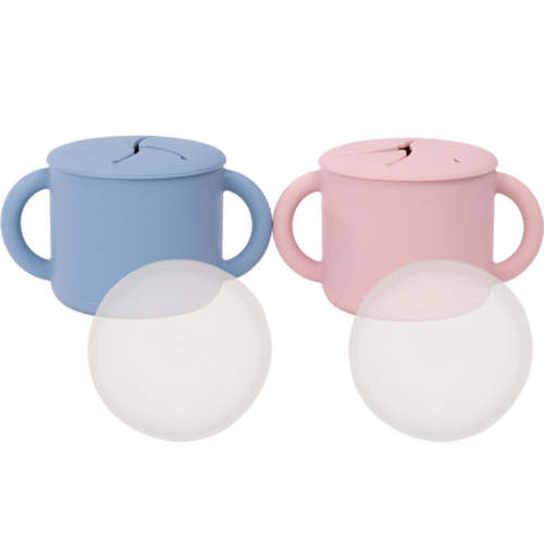 Silicone Snack Cups – Set of 2 with Lids