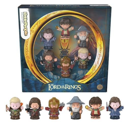 Little People Collector The Lord of the Rings Movie Special Edition Set for Adults & Fans, 6 Figures in Display Package
