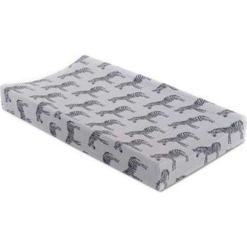 Zebra Print Cotton Jersey Changing Pad Cover