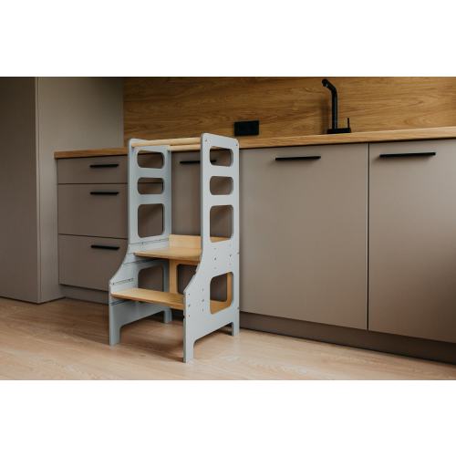 Kitchen tower, Adjustable toddler stool, Kid step stool, Montessori kitchen tower, Adjustable tower, Montessori furniture,