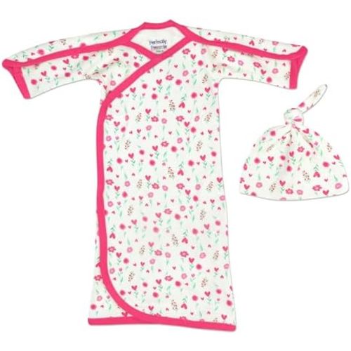 Open-Shoulder Ultra Soft NICU Crossover Baggette Gown - Preemie (3-6lbs) & Newborn (5-8lbs)