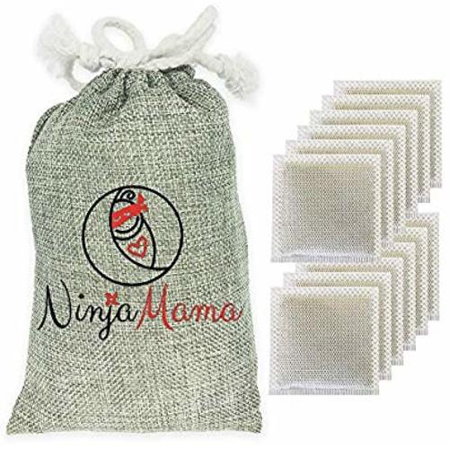 Diaper Pail Deodorizers. Fits Diaper Genie Ubbi and More Bamboo Air Purifier Deodorizing Carbon Charcoal Filters, Odor Eliminating Refills for Disposable and Cloth Diapers, Trash Cans and Shoes.12 Pack