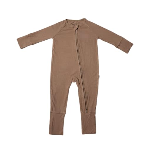 Nesting Club Ribbed Bamboo Baby Romper, Ribbed Bamboo Baby Pajamas & Loungewear–Newborn- 12-Months Gender Neutral Essentials