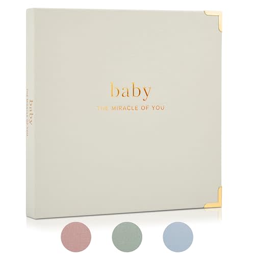 Keepsake Baby Memory Book for Boys and Girls – Timeless First 5 Year Baby Book – Gender Neutral Beige Baby Journal Scrapbook or Photo Album - A Milestone Book to Record Every Event from Birth to Age 5