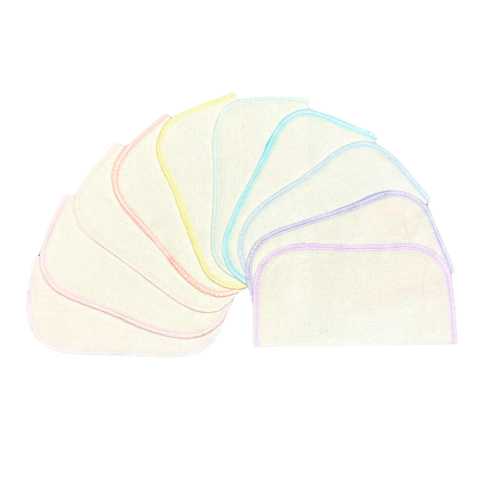 2 Ply Baby Wipes Double Thick Unbleached Birdseye Cotton Little Wipes 8x8 inches - Your Choice of Edging Color · Handmade in the USA!