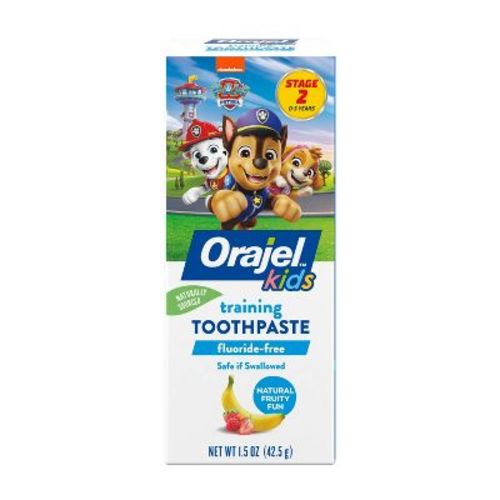 Orajel Kids Paw Patrol Fluoride-Free Training Toothpaste - Fruity Fun - 1.5oz