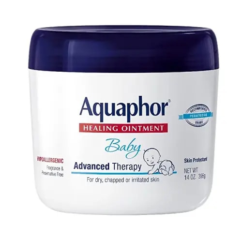 Aquaphor Baby Healing Ointment Advanced Therapy Skin Protectant, Dry Skin and Diaper Rash Ointment, 14 Oz Jar - 14 Ounce (Pack of 1)