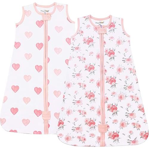 Mama Cheetah Baby Sleep Sack 0.5 TOG, Organic Cotton Baby Wearable Blanket with Two-Way Zipper, Swaddle Transition Baby Sleeping Bag for Newborn Infant Toddler Boy Girl, 0-6 Months