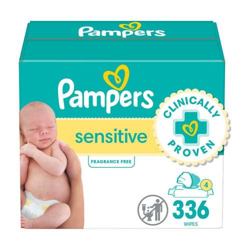 Pampers Sensitive Baby Wipes 336 Count, Suitable for Swaddlers Use